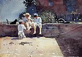 Winslow Homer Boys and Kitten painting